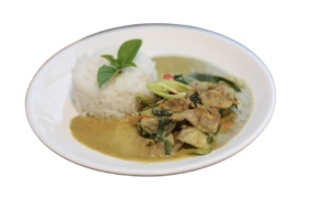 Lamb Green Curry & Rice